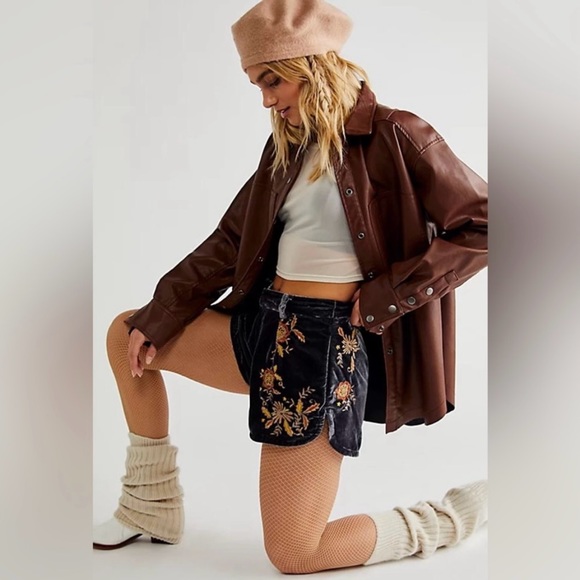 Free People Pants - Free People Wild Roses Embroidered Shorts Size 10.  NWT!  $198